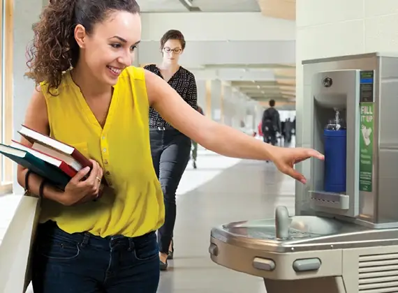UV bottle-filling stations