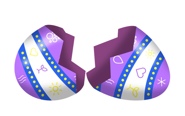 Cracked Purple Egg
